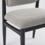 69830 - Cline  20.9L x 23.0W x 31.9H Gray Fabric W/Black Wood Dining Chair
