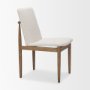 69834 - Cavett Cream Boucle Upholstered Seat W/Light Brown Wood Frame Dining Chair