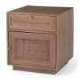 69934 - Grier Medium Brown Wood w/ Cane End Table