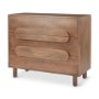 69941 - Astrid  36L x 17W x 30.3H Medium Brown Solid Wood 3 Drawer Cabinet