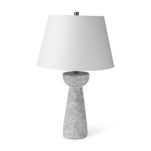 Julia 16.0L x 16.0W x 27.0H Gray Antique Painted Cement Table Lamp