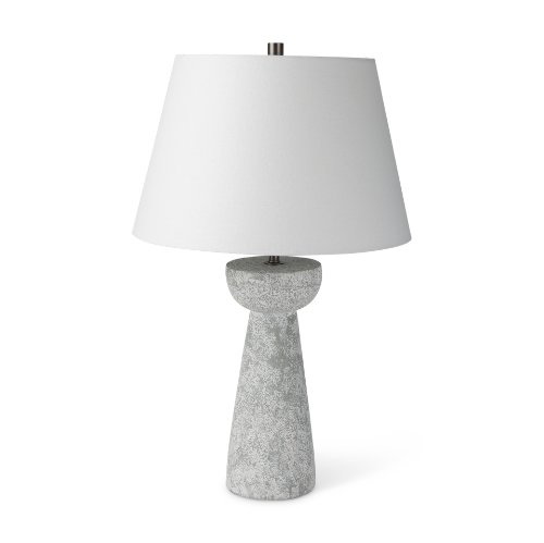 69706 - Julia 16.0L x 16.0W x 27.0H Gray Antique Painted Cement Table Lamp