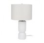 69707 - Everly  15.0L x 15.0W x 27.5H White Cement W/Beige Shade Table Lamp