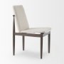 69835 - Cavett Cream Boucle Upholstered Seat W/Dark Brown Wood Frame Dining Chair