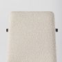 69835 - Cavett Cream Boucle Upholstered Seat W/Dark Brown Wood Frame Dining Chair