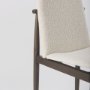 69835 - Cavett Cream Boucle Upholstered Seat W/Dark Brown Wood Frame Dining Chair