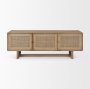 69896 - Grier 65" Light Brown Wood w/ Cane Media Console