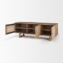 69896 - Grier 65" Light Brown Wood w/ Cane Media Console