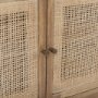 69896 - Grier 65" Light Brown Wood w/ Cane Media Console