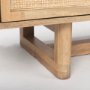 69896 - Grier 65" Light Brown Wood w/ Cane Media Console