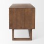 69898 - Grier 60" Medium Brown Solid Wood W/ Cane Office Desk
