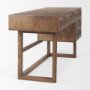 69898 - Grier 60" Medium Brown Solid Wood W/ Cane Office Desk