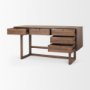 69898 - Grier 60" Medium Brown Solid Wood W/ Cane Office Desk
