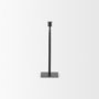 69860 - Porter 4.5L x 4.5W x 12.0H Small Black Iron Candle Holder