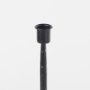 69860 - Porter 4.5L x 4.5W x 12.0H Small Black Iron Candle Holder