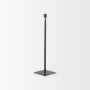 69861 - Porter 5.0L x 5.0W x 18.0H Medium Black Iron Candle Holder
