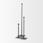 69861 - Porter 5.0L x 5.0W x 18.0H Medium Black Iron Candle Holder