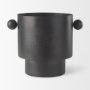 69871 - Juno 8.5H Large Black Iron Vase