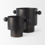 69871 - Juno 8.5H Large Black Iron Vase