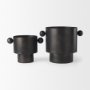 69871 - Juno 8.5H Large Black Iron Vase