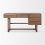 69898 - Grier 60" Medium Brown Solid Wood W/ Cane Office Desk