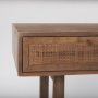 69898 - Grier 60" Medium Brown Solid Wood W/ Cane Office Desk