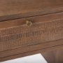 69898 - Grier 60" Medium Brown Solid Wood W/ Cane Office Desk