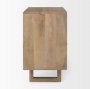 69909 - Grier 36" Light Brown Wood w/ Cane 2 Door Accent Cabinet