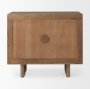 69909 - Grier 36" Light Brown Wood w/ Cane 2 Door Accent Cabinet