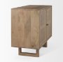 69909 - Grier 36" Light Brown Wood w/ Cane 2 Door Accent Cabinet