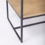 69718 - Morris 47.0L x 15.0W x 75.0H Light Brown Wood w/ Black Metal Frame 6-Tier Shelving Unit