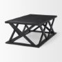 69743 - Forsey 48.0L x 28.0W x 17.5H Black Wood Rectangular Coffee Table