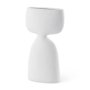 69802 - Tatum 11.6H Sculptural White Ceramic Vase