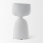 69802 - Tatum 11.6H Sculptural White Ceramic Vase