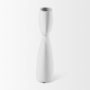 69802 - Tatum 11.6H Sculptural White Ceramic Vase
