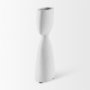 69802 - Tatum 11.6H Sculptural White Ceramic Vase