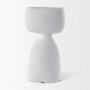 69802 - Tatum 11.6H Sculptural White Ceramic Vase