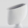 69802 - Tatum 11.6H Sculptural White Ceramic Vase