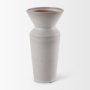 69807 - Esme 4.5L x 4.5W x 10.4H Whitewashed Ceramic Vase