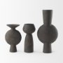69812 - Kaz 8.3L x 3.9W x 16.7H Earthy Brown Ceramic Vase