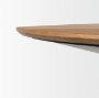 69893-AB - Mitchell Black Metal Pedestal Base with Brown Wood Top Dining Table 63.0L x 63.0W x 30.0H