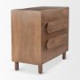 69941 - Astrid  36L x 17W x 30.3H Medium Brown Solid Wood 3 Drawer Cabinet