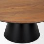 69907-AB - Mitchell 40.0L x 40.0W x 16.0H Black Metal Pedestal Base with Brown Wood Top Coffee Table