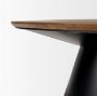 69907-AB - Mitchell 40.0L x 40.0W x 16.0H Black Metal Pedestal Base with Brown Wood Top Coffee Table