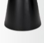 69908 - Mitchell 22.0L x 22.0W x 23.0H Black Metal Pedetal Base with Brown Wood Top Side Table