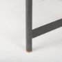 70061 - Marquisa 34.25" Round Small Brown Wood w/ Black Metal Coffee Table