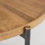 70062 - Marquisa 42" Round Medium Brown Wood W/Black Metal Large Coffee Table