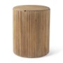 69882 - Terra 18L x 18W x 22H Light Brown Wood Fluted Round Side Table