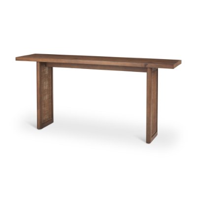 69906 - Grier 65" Medium Brown Solid Wood w/ Cane Console Table