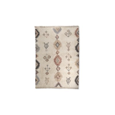 69763 - Carla 5x8 Earthy Neutrals Patterned Cotton Area Rug